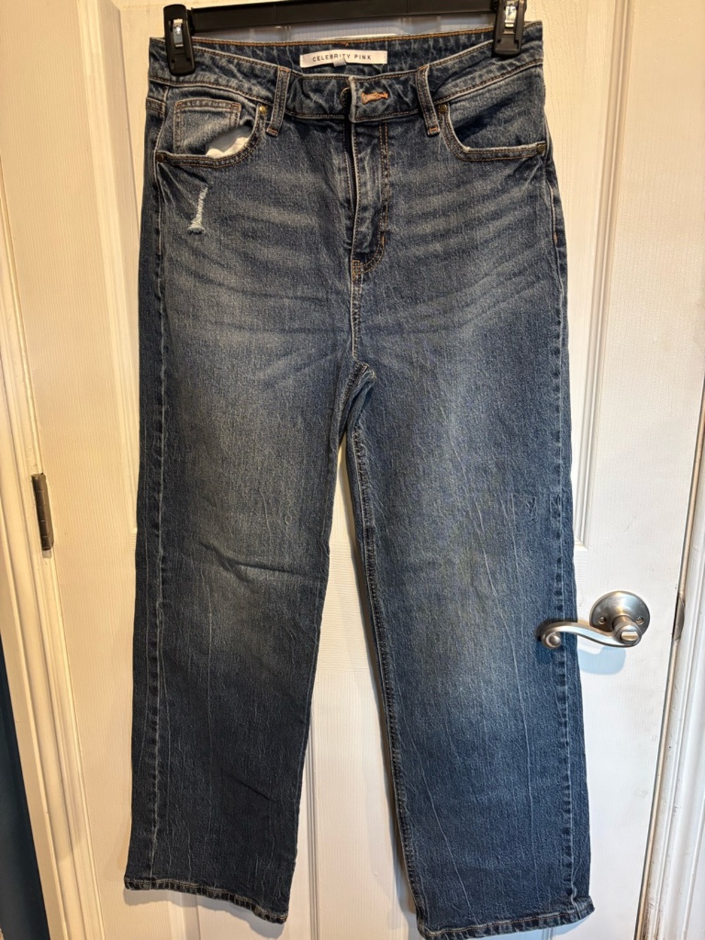 Celebrity Pink Denim Jeans - Light Blue with Gold Stitching